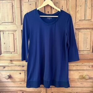 Women's Travelsmith Navy Blue V-Neck‎ Tunic Top
